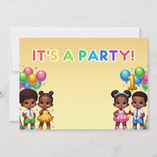 Invitation Little Stars Premier anniversaire Bash (Devant)