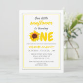 Invitation Little Sunflower 1er anniversaire (Debout devant)