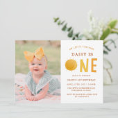 Invitation Little Sunshine Est Une Photo D'Anniversaire (Debout devant)