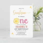 Invitation Little Sunshine Premier anniversaire, Sunshine 1er (Debout devant)
