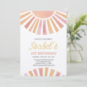 Invitation Little Sunshine Premier anniversaire, Sunshine 1er (Debout devant)