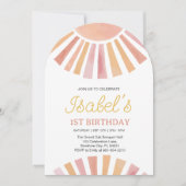 Invitation Little Sunshine Premier anniversaire, Sunshine 1er (Devant)