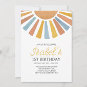 Invitation Little Sunshine Premier anniversaire, Sunshine 1er (Devant)