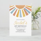 Invitation Little Sunshine Premier anniversaire, Sunshine 1er (Debout devant)