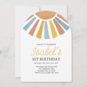 Invitation Little Sunshine Premier anniversaire, Sunshine 1er (Devant)