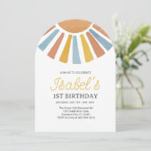 Invitation Little Sunshine Premier anniversaire, Sunshine 1er (Debout devant)