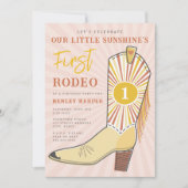 Invitation Little Sunshine Premier Rodéo Boot Anniversaire (Devant)