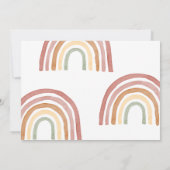 Invitation Little Sunshine Rainbow Photo Anniversaire Invitat (Dos)