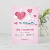 Invitation Little Sweetheart Anniversaire de enfant Party (Debout devant)