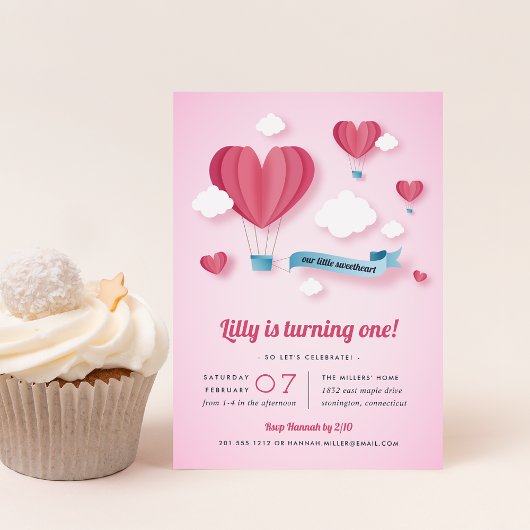 Invitation Little Sweetheart Anniversaire de enfant Party