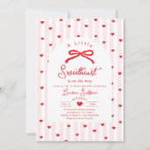 Invitation Little Sweetheart Bow Valentines Baby Shower (Devant)