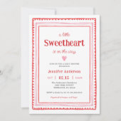 Invitation Little Sweetheart est sur le chemin du bébé de Val (Devant)