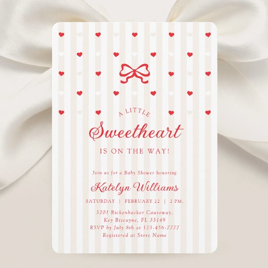 Invitation Little Sweetheart Gender Neutral Baby Shower