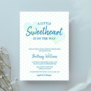 Invitation Little Sweetheart Modern Boy Baby shower