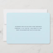 Invitation Little Sweetheart Modern Boy Premier anniversaire (Dos)