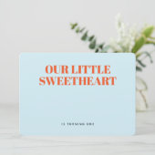 Invitation Little Sweetheart Modern Boy Premier anniversaire (Debout devant)