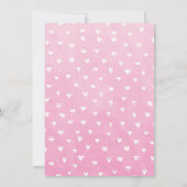 Invitation Little Sweetheart Pink Red Hearts 2e anniversaire (Dos)
