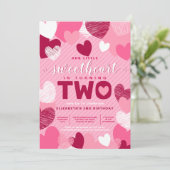 Invitation Little Sweetheart Saint-Valentin 2e anniversaire (Debout devant)