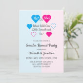 Invitation Little Sweetheart Saint-Valentin Révélation de gen (Debout devant)