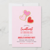 Invitation Little Sweetheart Valentine 1st Birthday Party (Devant)