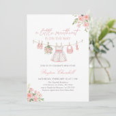 Invitation Little Sweetheart Valentines Baby Shower (Debout devant)