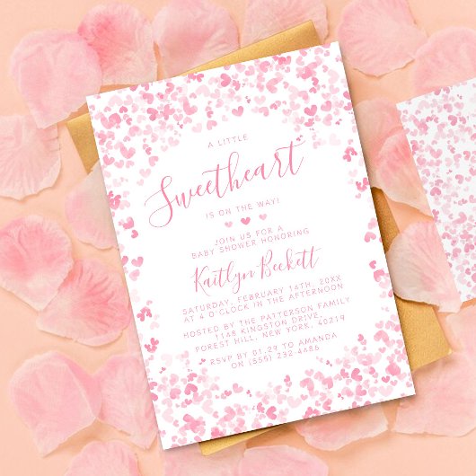 Invitation Little Sweetheart Valentine's Day Baby Shower