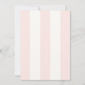 Invitation Little Sweethee Pink Stripes Saint Anniversaire (Dos)