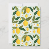 Invitation Little Sweetie est dans le chemin Baby shower Lemo (Dos)