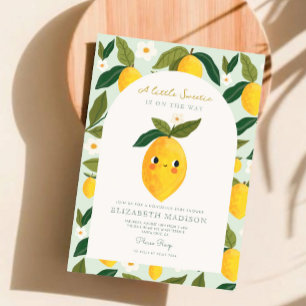 Invitation Little Sweetie est dans le chemin Baby shower Lemo