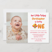 Invitation Little Turkey 1er anniversaire (Devant)