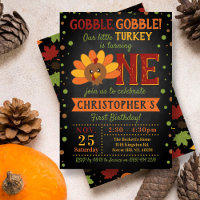 Little Turkey Fall Thanksgiving 1er anniversaire