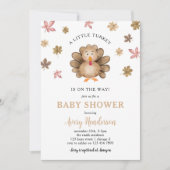 Invitation Little Turkey Thanksgiving Fall Baby shower (Devant)