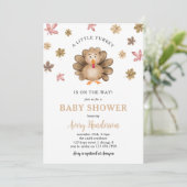 Invitation Little Turkey Thanksgiving Fall Baby shower (Debout devant)