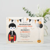 Invitation Little Vampire Halloween (Debout devant)