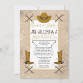 Invitation Little Wild One Rustic Western Baby shower par cou (Devant)