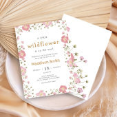 Invitation Little Wildflower  Boho Baby Shower