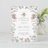 Invitation Little Wildflower Girl 1st Birthday (Debout devant)