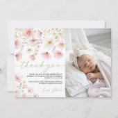 Invitation Little Wildflower Photo Thank You Card (Devant)