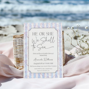 Invitation Littoral Il ou Elle Coquillage Mer Vous Bientôt Ré