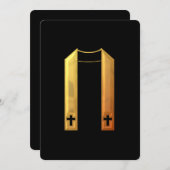 invitation liturgique d'or "à trois dimensions" (Devant / Derrière)