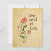 Invitation Live and Let Live (programmes en 12 étapes) (Devant)