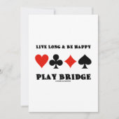 Invitation Live Long and Be Happy Play Bridge Four Card Suits (Devant)