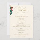 Invitation L'ivoire d'or d'hiver tout en un mariage de callig (Dos)