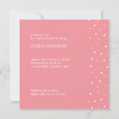 Invitation Livraison de cigogne fille Baby shower rose (Dos)