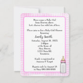 Invitation Livraison de la chaudière pour bébé fille (Dos)