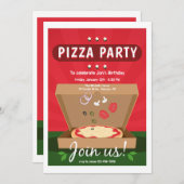 Invitation Livraison de pizza (Devant / Derrière)