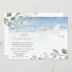 Invitation Livraison de stockage Baby shower virtuel par cour
