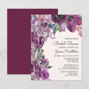 Invitation LIVRAISON élégante de lilas et de prune pour maria