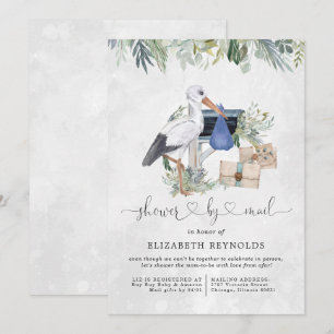 Invitation Livraison par la cigogne   Baby shower virtuel par