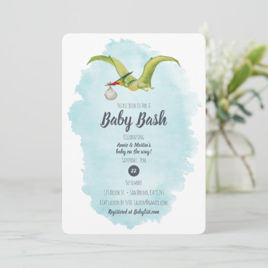 Invitation Livraison Ptérodactyle (Debout devant)